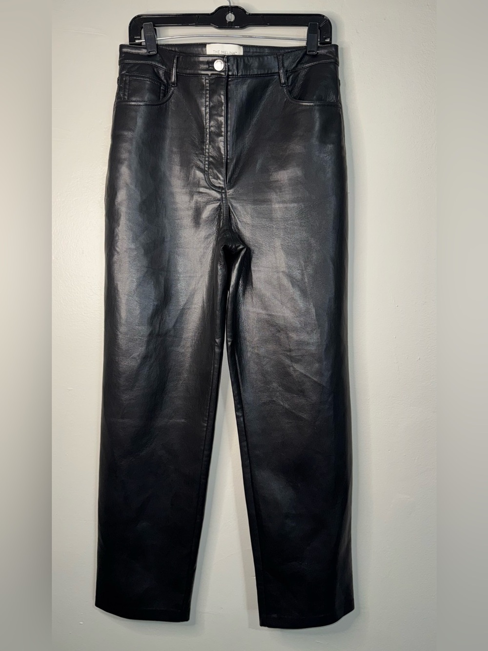 Wilfred The Melina Black Faux-Leather Cropped Straight Pants